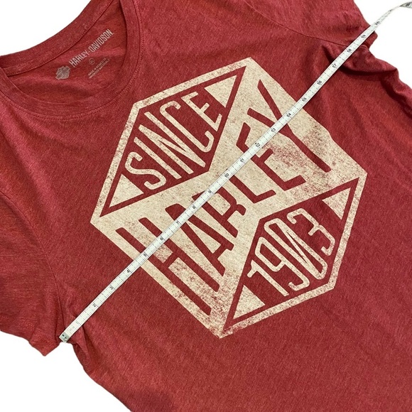 Harley Davidson Graphic Tee Vintage Style Women's T-shirt Since 1903 Red XL - Picture 8 of 9